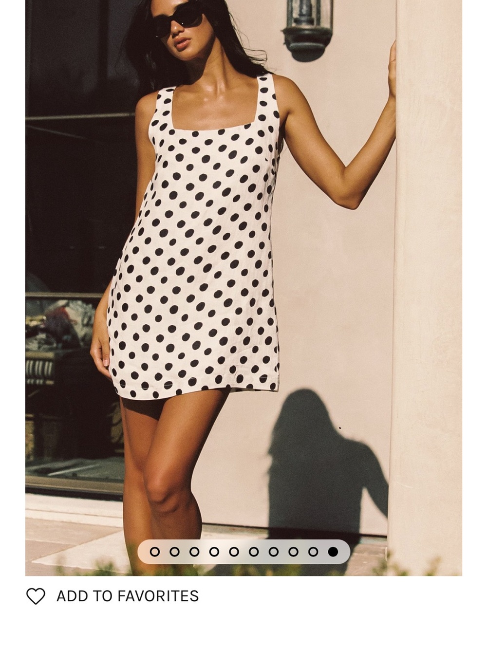 Skatie White Mini Dress with Black Polka Dots